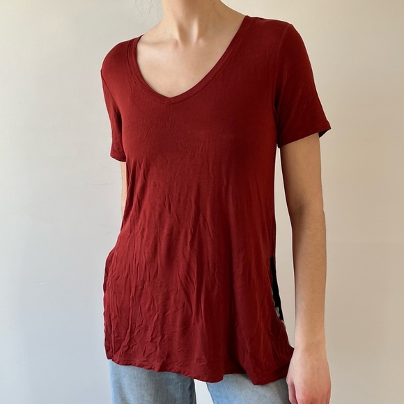 🎈burnt red long t-shirt - Picture 2 of 2